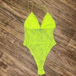 Forever 21 Neon Green body suit
